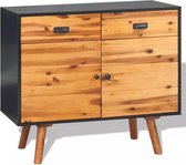 Dressoir Bruin Hout Ladekast (Incl LW 3d klok) - wandkast - Tv kast- opbergkast - Boekenkast - opbergkast - Kast met lades - Sidetable - Wandtafel