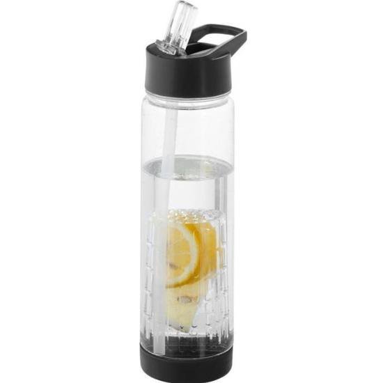 2x Bouteilles / bouteilles d'eau transparentes avec infuseur de fruits  noirs 850 ml -... | bol.com