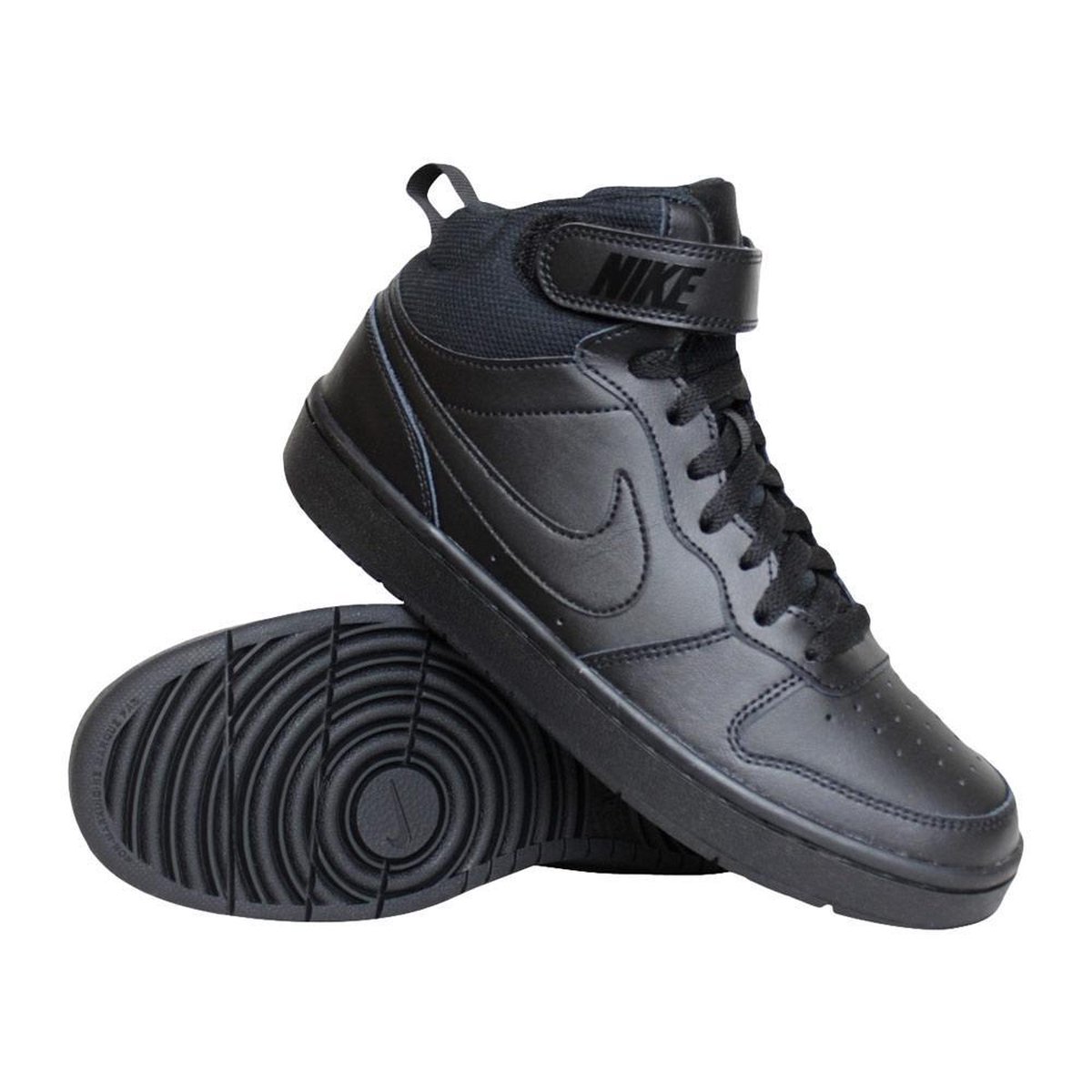 Nike - Court Borough Mid (GS) - Zwarte Sneakers-36,5 | bol.com