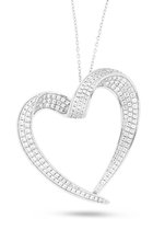 Velini jewels -P2072W -Hanger+Ketting -925 Zilver gerodineerd -Cubic Zirkonia