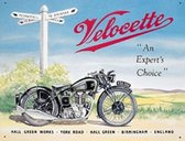 Velocette motor met reliëf, wand- reclamebord 41,5x31,5cm