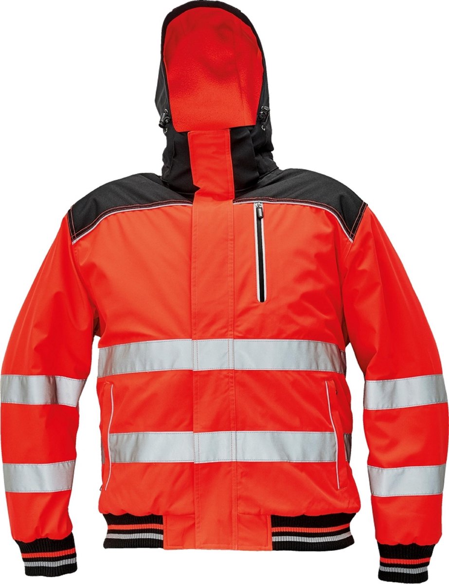 CRV Knoxfield Hi-Vis Pilot Winterjas 03010466 - Fluo Rood - 3XL