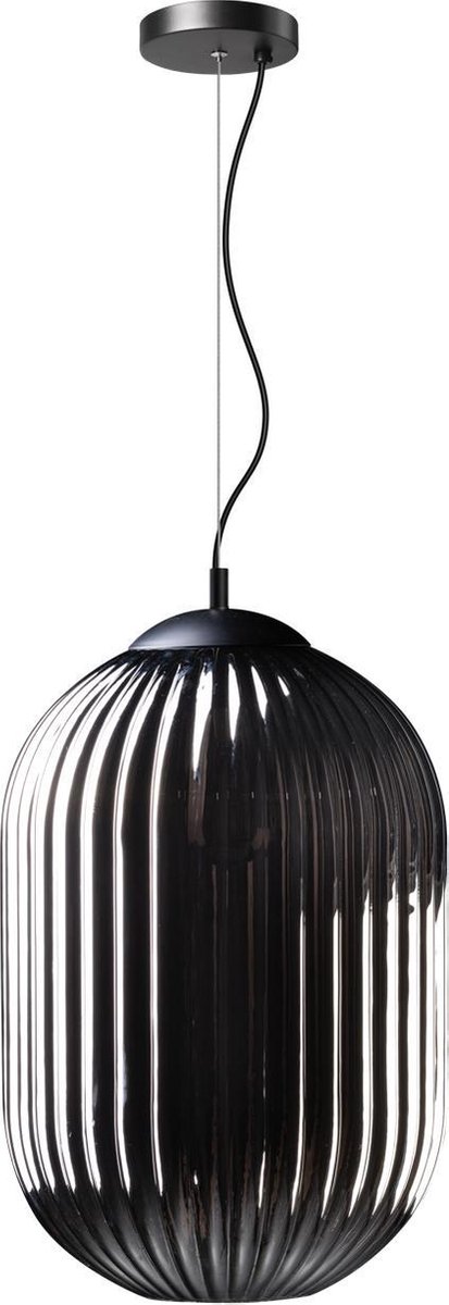 ETH Glamm Hanglamp - Ø30cm - E27 - Glas - Gerookt