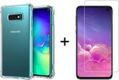 Samsung S10e Hoesje Shock Proof Case - Samsung galaxy S10e hoesje shock proof case hoes cover transparant - 1x samsung galaxy s10e screenprotector