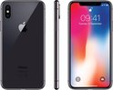 Spacegrijs iPhone: zijaanzicht, achterkant met dubbele camera, voorkant met display.
