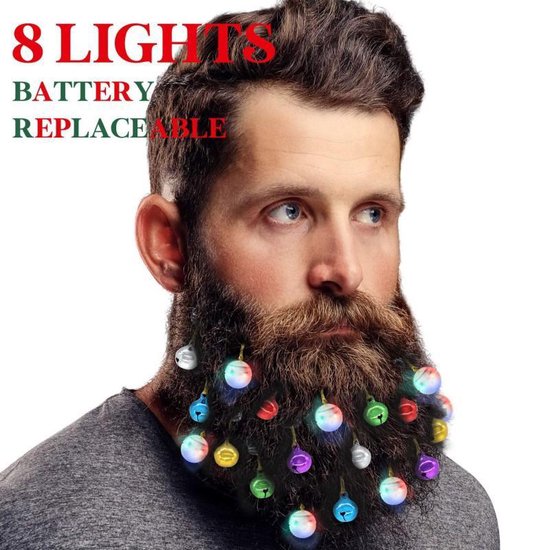 Baard Kerstballen met Verlichting en Geluid Kerstballen als