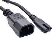 E&T Powercables C7 - C18 stroomkabel - 2x 0,75mm / zwart - 1,8 meter