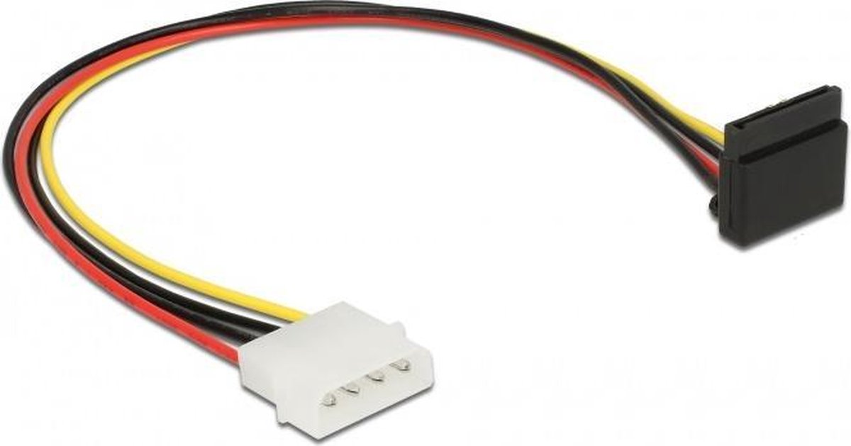 Molex (m) - SATA (v) haaks met metalen klem adapter - 0,30 meter