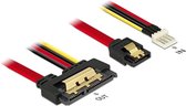DeLOCK 85232 SATA-kabel 0,3 m SATA 7-pin + Molex (4-pin) SATA 22-pin Zwart