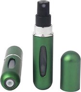 Set 3x 5ml Parfum Fles Mini Metal Sproeier Hervulbare Aluminium Parfum Verstuiver Travel Size- Groen