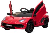 Kinderwagen - Elektrische auto "Lamborghini Aventador SVJ" - Licentie - 12V7AH, 2 motoren - 2.4 Ghz afstandsbediening, MP3, lederen stoel + EVA + gelakt