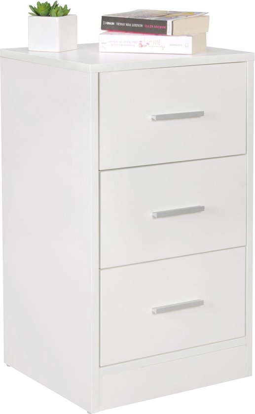 Bridgeport ladekast, Moderne ladekast met 3 laden, Lage ladekast voor de slaapkamer, Ladekast