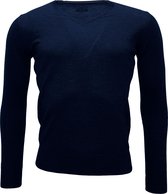 AP get Updated mannen V-hals trui merino wol donkerblauw/navy maat XL
