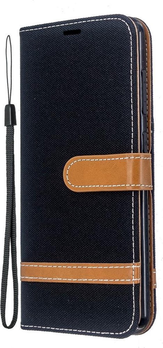 Denim Book Case - Geschikt voor Nokia 6.2 / 7.2 Hoesje - Zwart