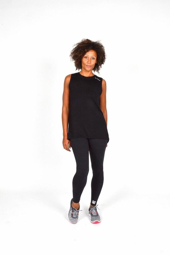 Re-Born - Sportkleding - Sport top mouwloos - Yogatop - Fitness top - Wijdere top - Dames - Zwart - Maat S van Re-Born — afbeelding 5