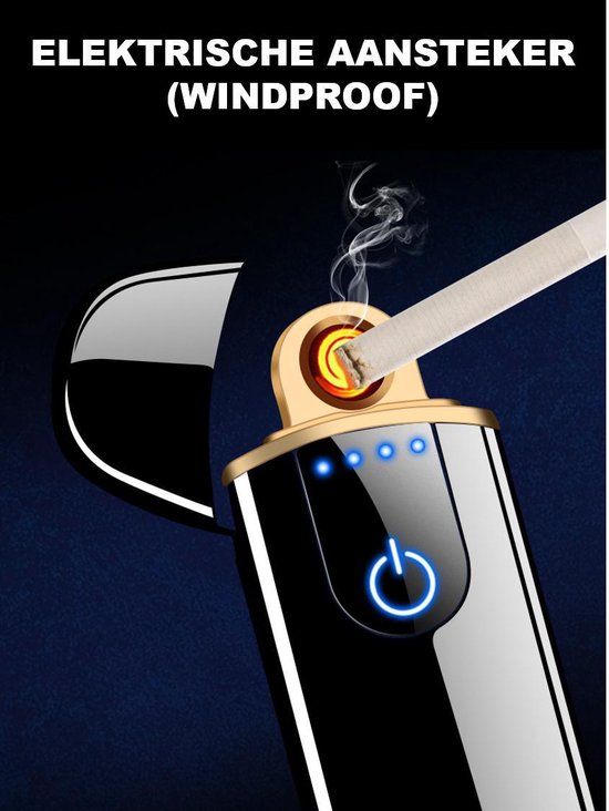 Elektrische Aansteker (Windproof) - Sigaretten Vuurwerk - Touch Screen  Lighter Elektrisch | bol.com