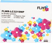 FLWR - Cartridges / Brother LC-3219 Multipack / zwart en kleur / Geschikt voor Brother