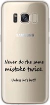 Samsung Galaxy S8 Plus Transparant siliconen hoesje - Slogan