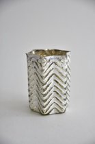 Sfeerlichten - Waxineglas Ster Groot 8x8x10cm White Silver