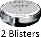 2 Stuks (2 Blisters a 1 st) Varta Knoopcel Batterij SR626 SW/SR66 SW/V377 Single-use Zilver-oxide