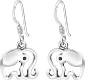Joy|S - Zilveren olifant oorbellen Sterling zilver 925 oorhangers