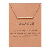 Balance ketting - Staafje balans aan ketting - Geluksketting - Balans
