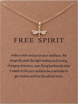 Kasey Free Spirit Ketting - Libelle Dragonfly hanger aan ketting