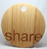 Plateaus - Presenteerplank Share 40x40x1,6cm Bamboo, Lichtbruin