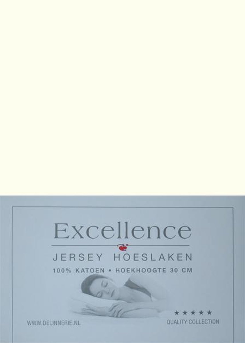 Excellence Jersey Hoeslaken - Litsjumeaux - 180x200/210 cm - Natural