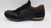 Australian Footwear Heren Sneakers Barclay Zwart Leer - Zwart - maat 41