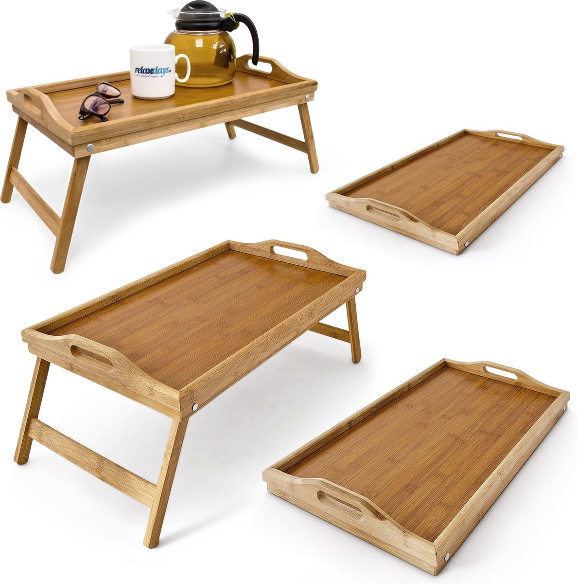 Multifunctionele Bedtafel met Dienblad | Lichtgewicht