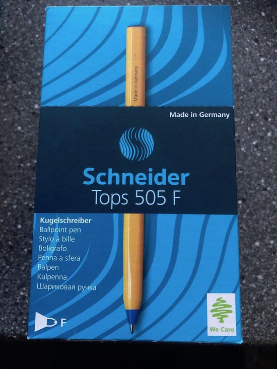 Schneider Tops 505 Balpen – Model Met Dop, M, Zwart, Transparante Schacht