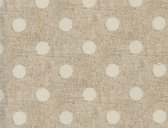 Tafellaken - Tafelzeil - Tafelkleed - Met Reliëf - Geweven kwaliteit - Soepel - Dots - Stippen - Beige - Grote Rol - 140 cm x 20 Meter