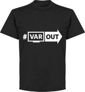 VARout T-Shirt - Zwart/ Wit - 5XL
