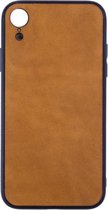 Leren Telefoonhoesje iPhone XR – Bumper case - Cognac Bruin
