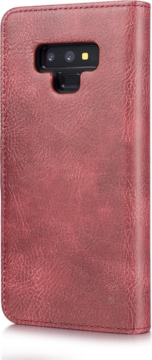 Mobigear Telefoonhoesje geschikt voor Samsung Galaxy Note 9 Hoesje | Mobigear Snap Button Uitneembare 2in1 Bookcase Portemonnee | Pasjeshouder voor 3 Pasjes | Telefoonhoesje voor Pinpas / OV Kaart / Rijbewijs - Rood