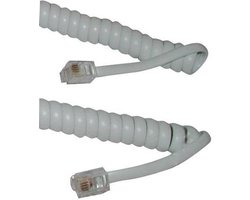 Xccess Krulsnoer RJ10 Wit