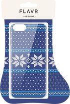 FLAVR Kerst Case Ugly Xmas Sweater hoesje kersttrui iPhone 7 8 SE 2020 - Blauw