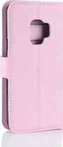 Samsung Galaxy S9 Hoesje - Mobigear - Classic Serie - Kunstlederen Bookcase - Roze - Hoesje Geschikt Voor Samsung Galaxy S9