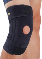 Bracoo KB30 Kniebrace - siliconen gel patella ondersteuning - verwijderbare veerstabilisatie -  brede sleeve ideaal voor gewrichtsdrukvermindering & rehabilitatie