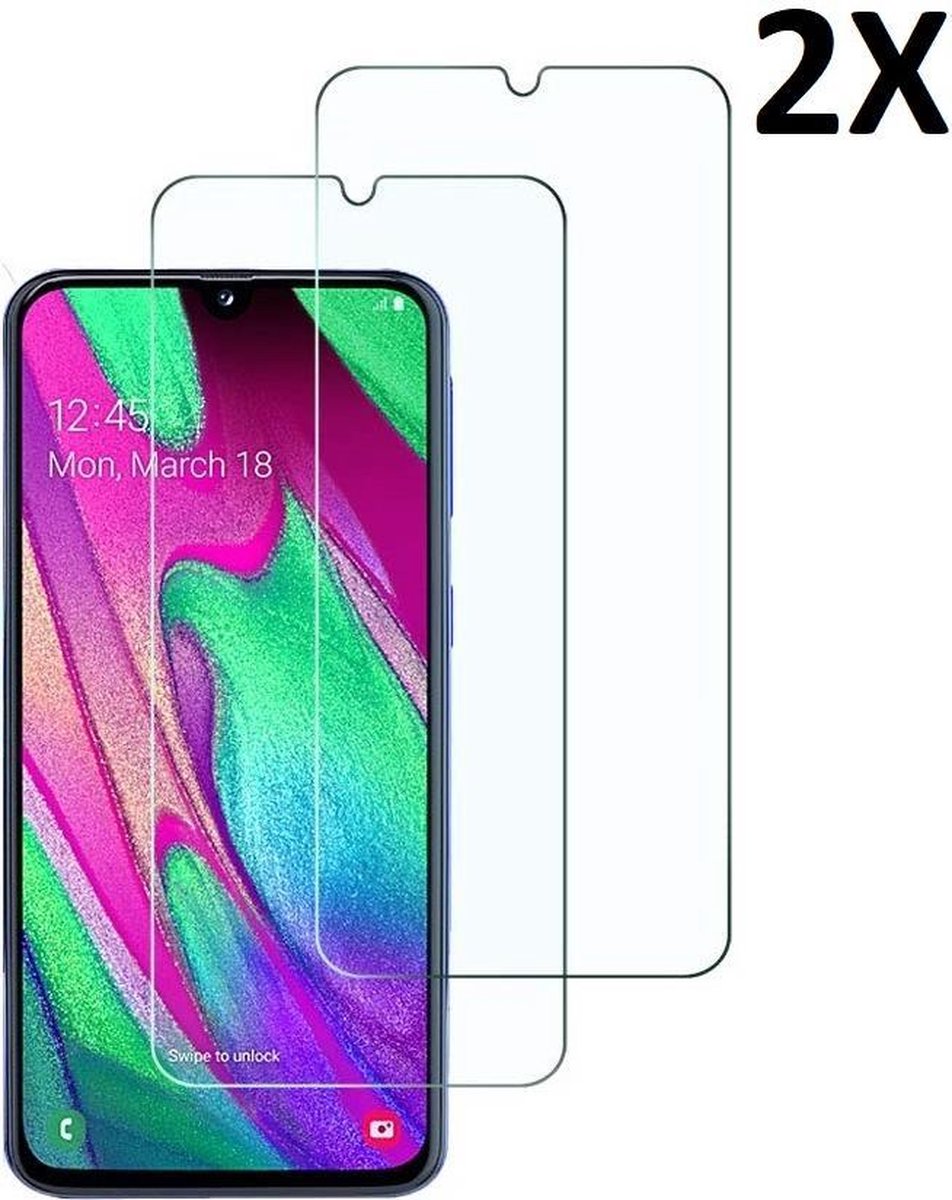 Samsung Galaxy A40s Screenprotector Tempered Glass - 2 Stuks
