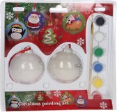 DIY Kerstballen maken set met 2x kerstballen
