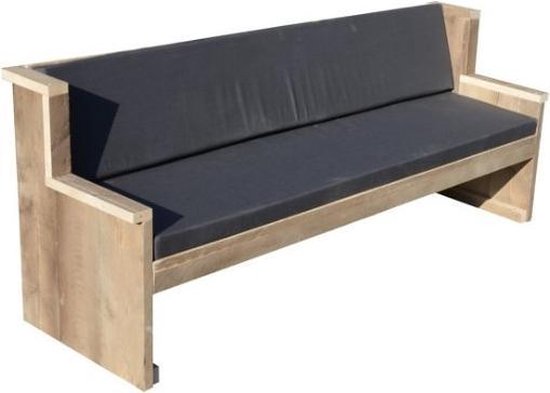 Wood4you - Tuinbank - Zeeland - 'Doe het zelf paket' Steigerhout - 180Lx72Hx62D cm - Incl kussen