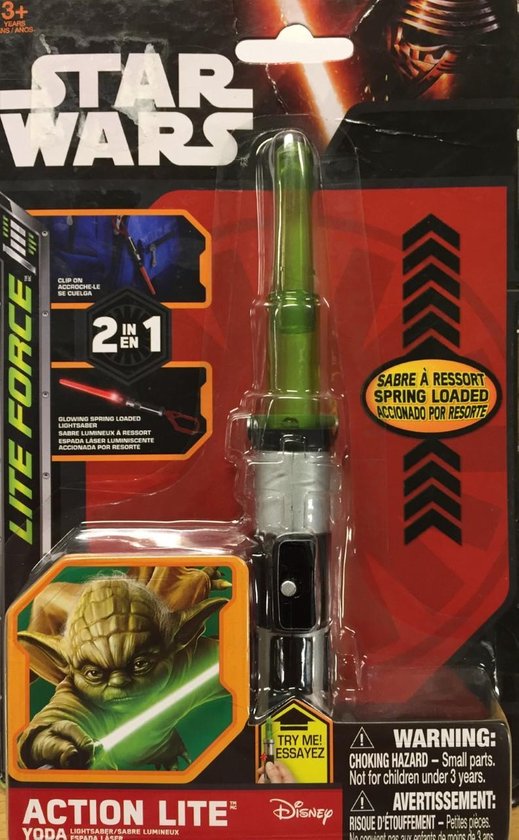 Disney Star Wars Lightsaber Yoda Sleutelhanger groen lichtzwaard Cm |