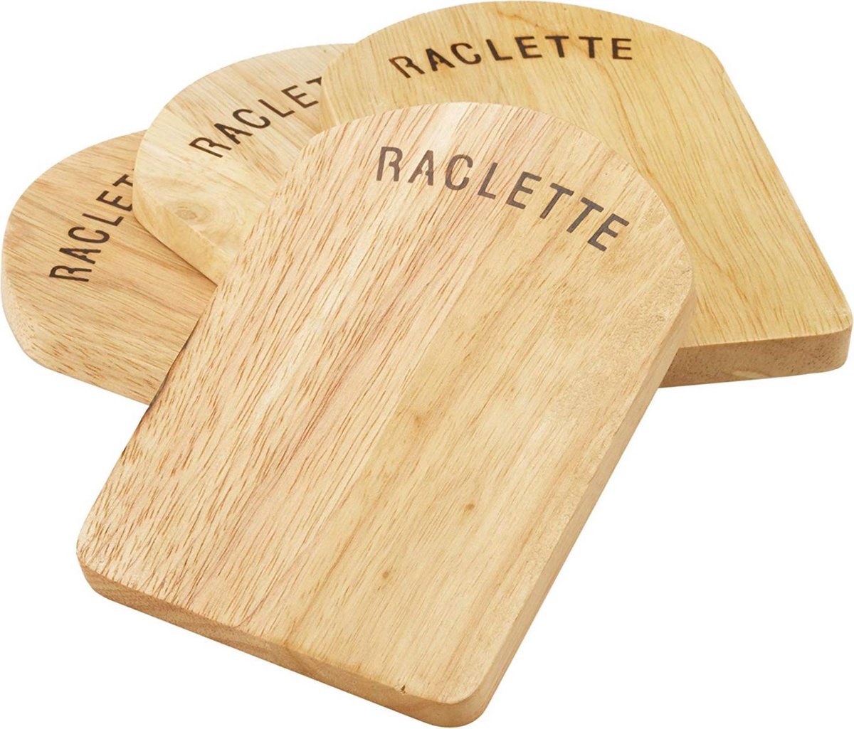 Lot de 4 Supports à Poêlon Raclette 13cm Naturel