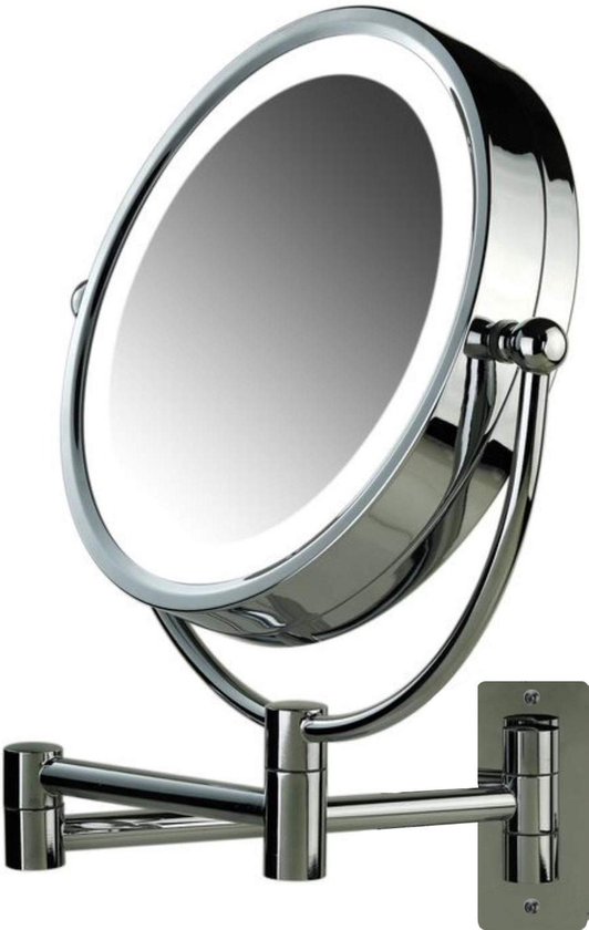 Afname verpleegster oplichterij Maoo Premium Wandspiegel met LED Verlichting – 7x Vergroting – Zilver |  bol.com