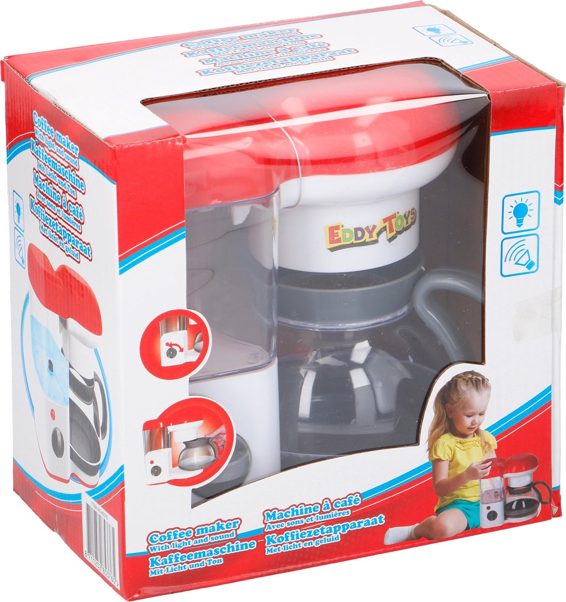 | Eddy Toys Koffiezetapparaat Met Licht En Geluid 18 Eddy Toys speelgoed koffiezetapparaat met licht en geluid 18