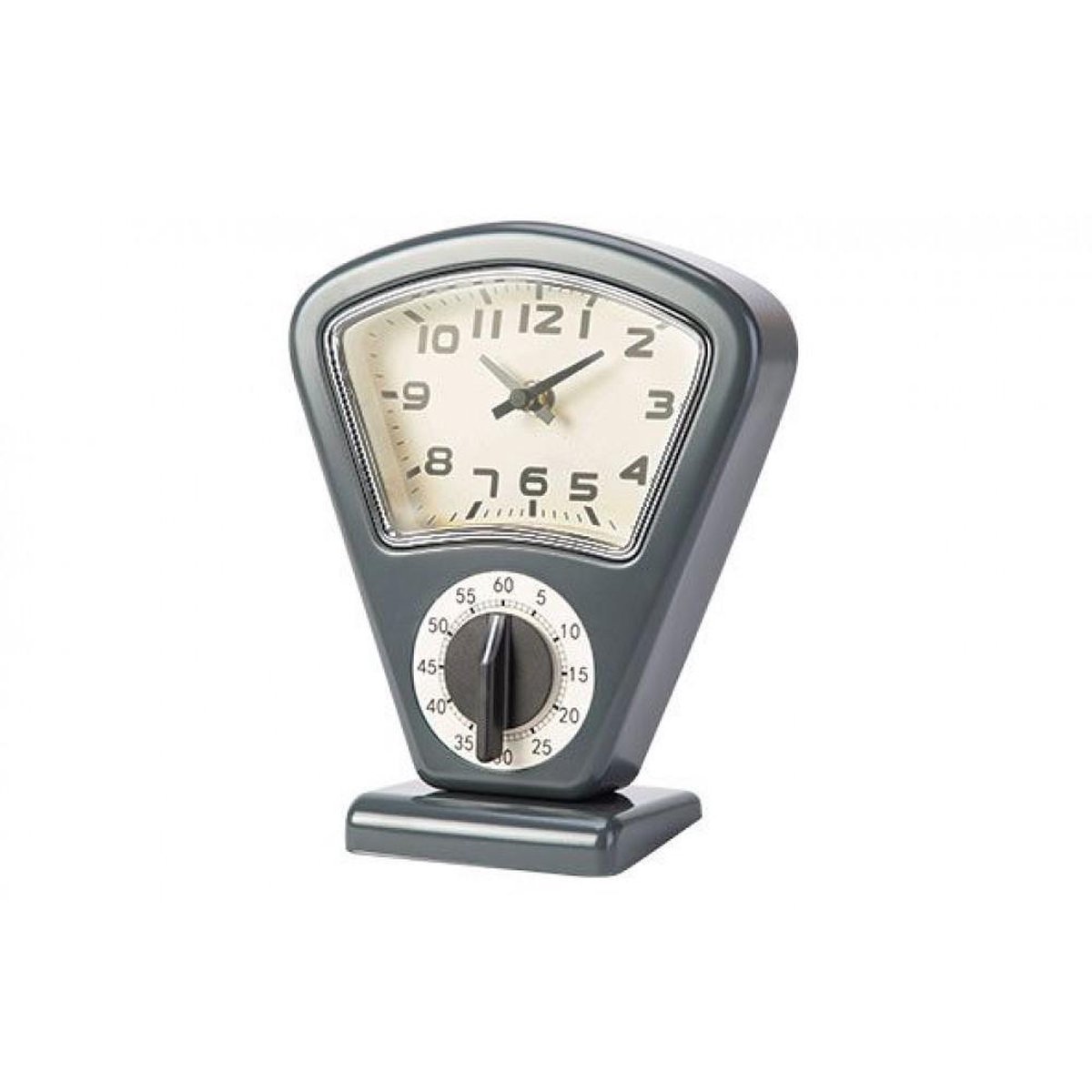 Cosy & Trendy Kitchen clock And Cooking Timer, 17.5 X 10 X h 21 cm Kitchen Scale Design, Grey