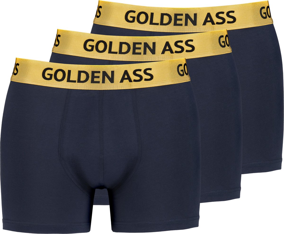 Golden Ass - 3-Pack heren boxershort blauw S