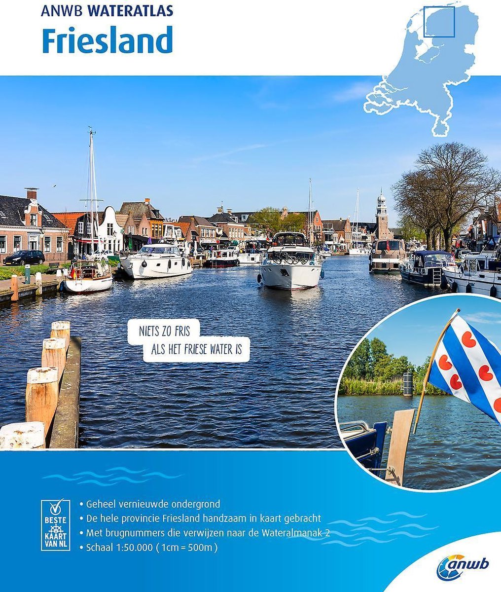 ANWB waterkaart - Wateratlas Friesland - ANWB